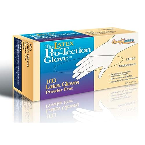 COMFITWEAR Box of 100 Gloves VINYL Powder Free Sheer (.005 Gauge) Seamless Vinyl Disposable Glove Fits Either Hand (MD-CASE-10PK)