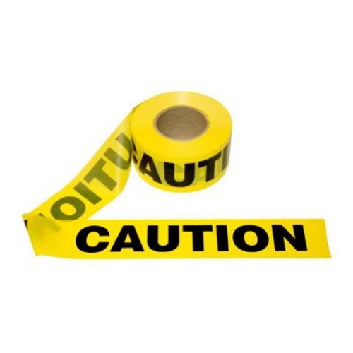 COMFITWEAR High-Visibility 'Caution' Safety Tape, 3" X 1000' Roll