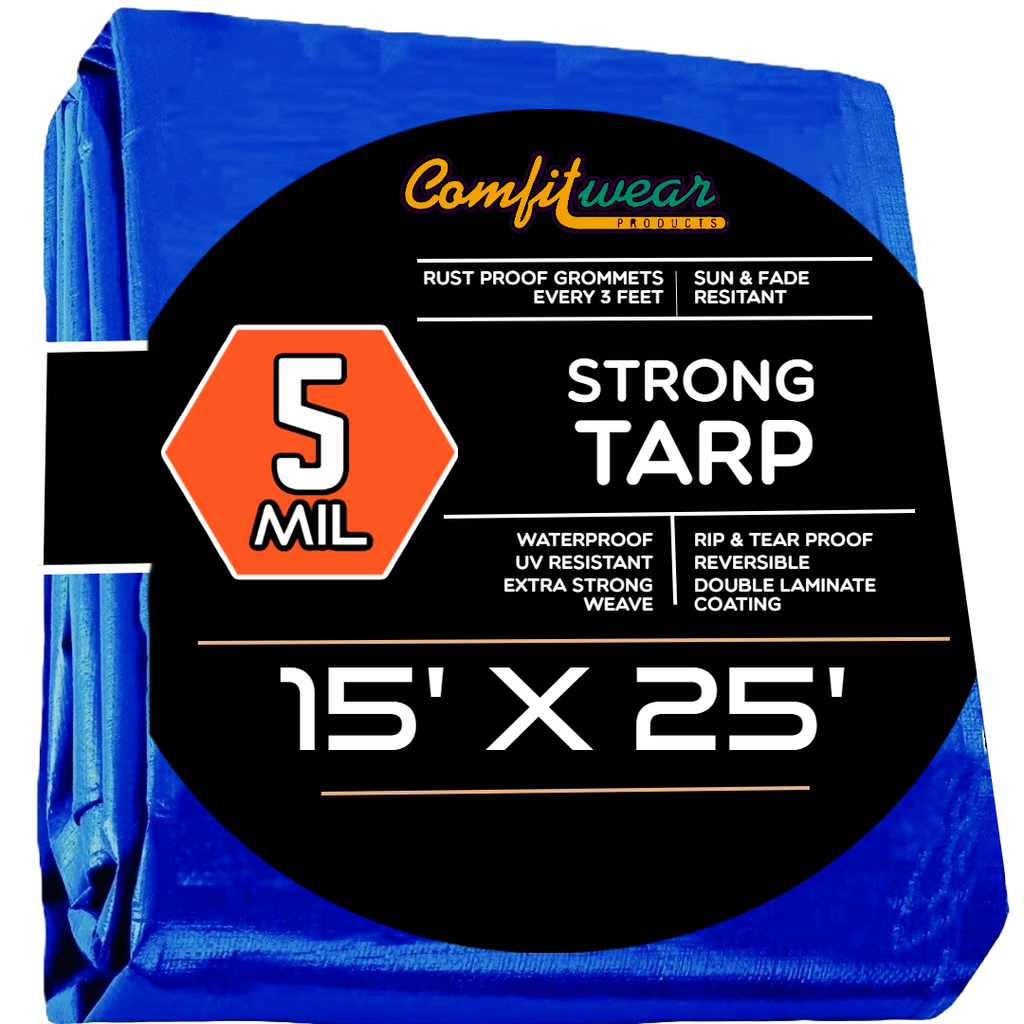 15'X25' Blue Tarp 3.6oz-Case of 6 Each