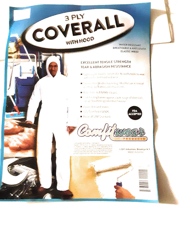 3 Ply Coverall Suit, with Hood Size 2X-large 1 pc.